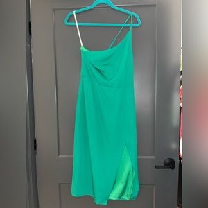 Lovers & Friends Green One Shoulder Dress